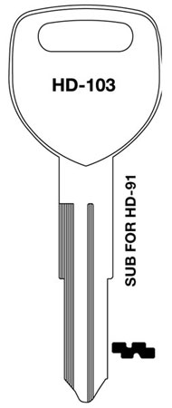 (image for) Key Blank 91-97 Honda Acc 10bg