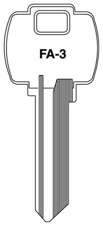 (image for) Key Blank Falcon Wd 6pin 10/Bg