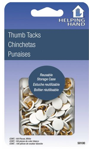 (image for) Thumbtacks White 100/Pk