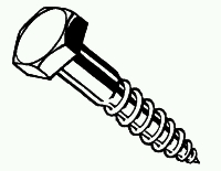 (image for) Screw Hex Lag 1/4x1-1/2" 100bx