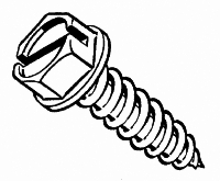 (image for) Screw Hex Wash 6x1/2" 100/Bx