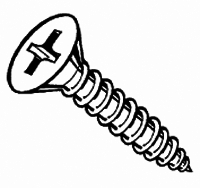 (image for) Screws: Tapping, Phillips, Flat Head, Zinc