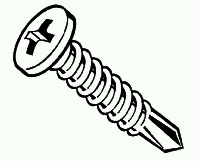 (image for) Screws: Self-Drilling, Tek, Phillips Pan Head