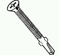 (image for) Screw Sds W/Wng 12x2-1/2"100b