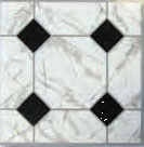(image for) Floor Tile Vinyl Bl-Wh 45bx