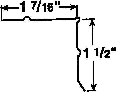 (image for) Drip Edge 1.5x1.5x10' Ag Galv