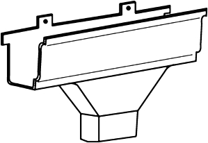 (image for) Gutter Drop Outlet 2x3" White