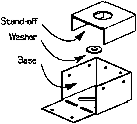 (image for) Post Anchor 4x4 4-Sided W/Box