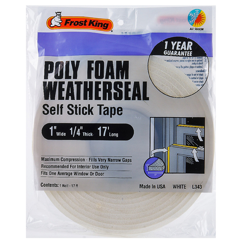 (image for) Foam Tape Foam 1x1/4x17' Wht