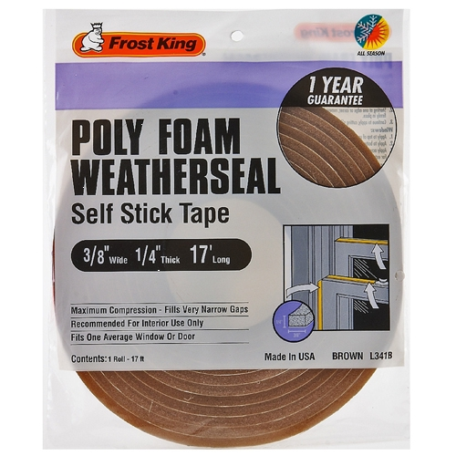 (image for) Foam Tape Foam1-1/4x1/4x17' Wh