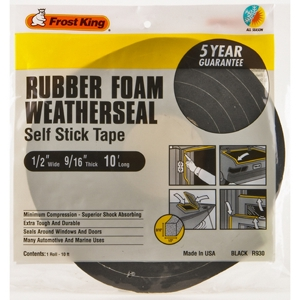 (image for) Foam Tape Sr 1/2x9/16x10' Blk