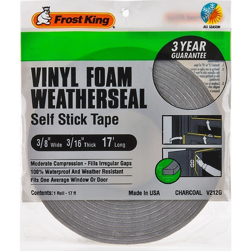 (image for) Foam Tape Vnyl 3/8x3/16x17' Ch