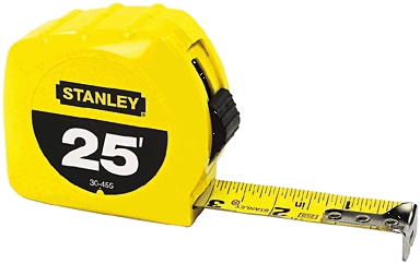 (image for) Tape Measure 1"x25' Yellow