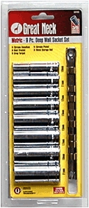 (image for) Socket Set 9-Pc Deep Sae 3/8dr