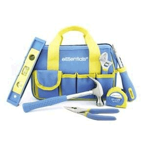 (image for) Tool Set 7-Pc Blue/Yellw W/Bag