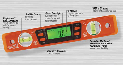 (image for) Torpedo Level 9" Mag Alum Digi