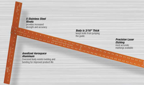 (image for) Square T Drywall 48" Alum - Click Image to Close