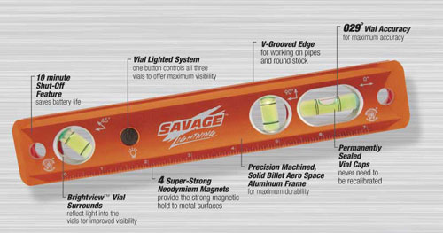 (image for) Torpedo Level 9" Mag Alum Ligh