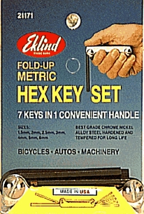 (image for) Hex Key Set 7-Pc Eklind Metric