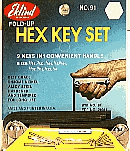 (image for) Hex Key Set 9-Pc Eklind Foldup