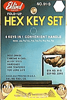 (image for) Hex Key Set 91-S 9-Pc Sm Fold
