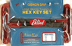 (image for) Hex Key Set 6"cushion T-Handle