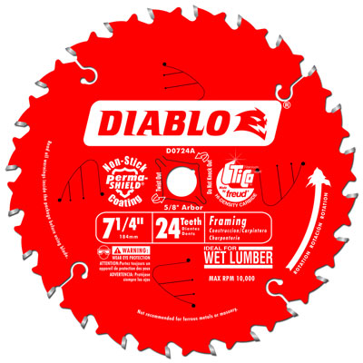 (image for) Blade 7.25" 24t Carbide Diablo