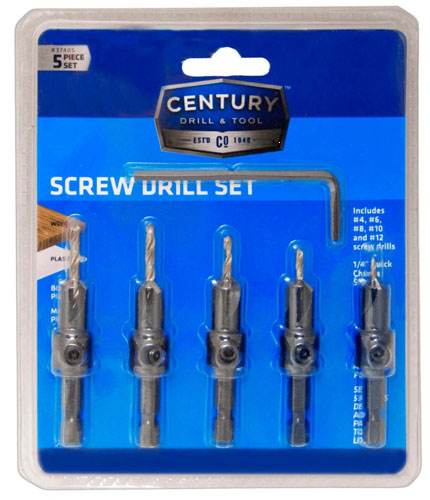 (image for) Wood Bit Set 5-Pc Screw Drill