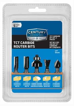 (image for) Router Bit Set 5-Pc Carbide