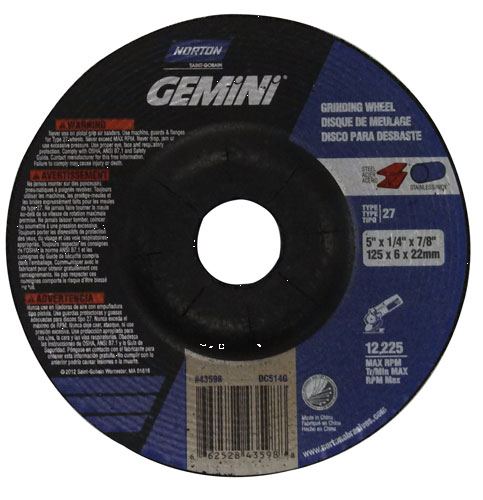 (image for) Grinding Disc 5x1/4x7/8"