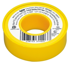 (image for) Ptfe Tape 1/2x260" Yellow Gas