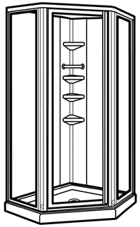 (image for) Shower Kit 38" Chrome Obsc Neo