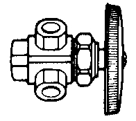 (image for) Stop 1/2x3/8x1/4 3-Way Valve