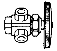 (image for) Stop 1/2x3/8x3/8 3-Way Valve