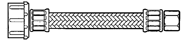 (image for) Supply Line 3/8x7/8x12"ss Brai