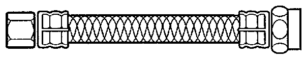 (image for) Supply Line Pl Wtr 3/8x1/2x12"