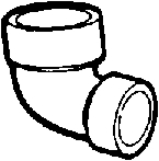 (image for) Fittings: Elbows, 90 Deg, Pvc-Dwv