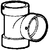 (image for) Sanitary Tee 1-1/2" Pvc/Dwv
