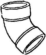 (image for) Fittings: Elbows, 45, 22.5, 60 Pvc-Dwv