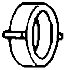 (image for) Slip-Joint Nut 1.5"pvc/Dwv 2bg