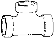 (image for) Tee 4" 2-Way C/Out Pvc-Sdr