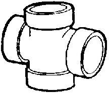 (image for) Fittings: Crosses, Sewer, Pvc, Sdr-35