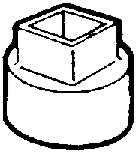(image for) Adapter D.Spout 2x3x4" Pvc
