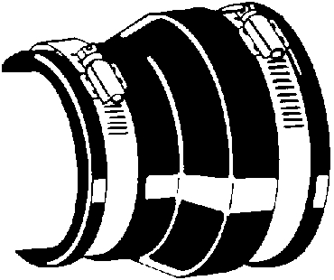 (image for) Drain Fittings: Flexible Connectors, No-Hub