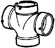 (image for) Sanitary Tee 1-1/2" Double
