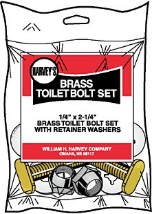 (image for) Toilet Bolt 1/4x2.25"brs 2/Bg