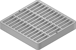 (image for) Basin Grate 9"x9" Black