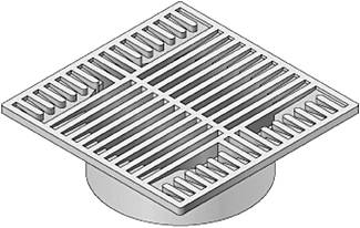 (image for) Grate 7" Square Black