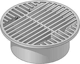 (image for) Grate 8" Round Black