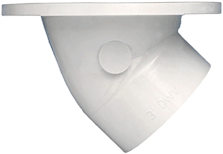 (image for) Flange 3"-4" 45-Deg Toilet Pvc